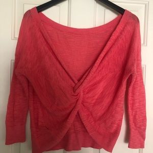 Express lightweight twist back sweater xs